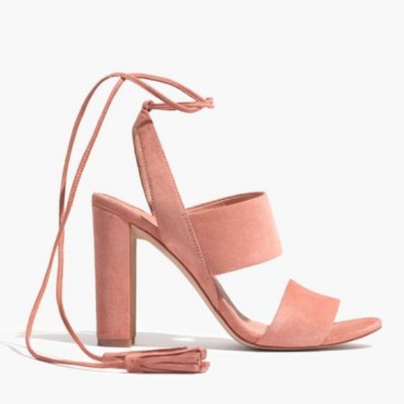 Madewell | Blush Suede‎ Strap Heel Sandals 7.5 - Picture 1 of 9
